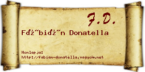 Fábián Donatella névjegykártya