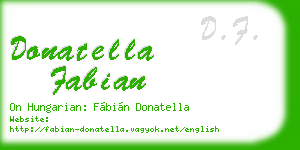 donatella fabian business card